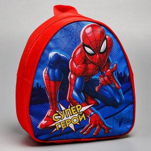 Рюкзак детский, 23х21х10 см, человек-паук MARVEL. Цвет: красный, синий