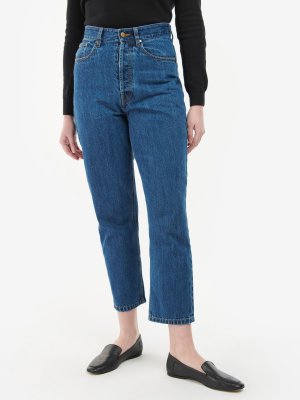 Укороченные джинсы Moorland с высокой посадкой, оригинальная стирка Barbour