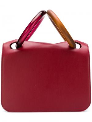 Wood handle bag Roksanda. Цвет: красный