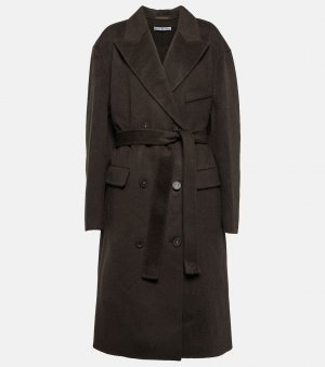 Двубортное пальто из смесовой шерсти , серый Acne Studios