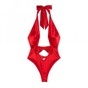 Боди Victoria's Secret Bow-Topped High-Neck, красный Victoria's