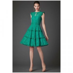 Платье, размер 44, зеленый Арт-Деко. Цвет: зеленый