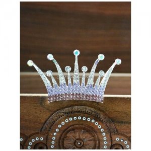 Корона на гребешке, дизайн 2907 прозрачный гребень Мечта принцессы