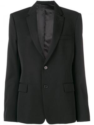 Пиджак прямого кроя Paco Rabanne. Цвет: черный