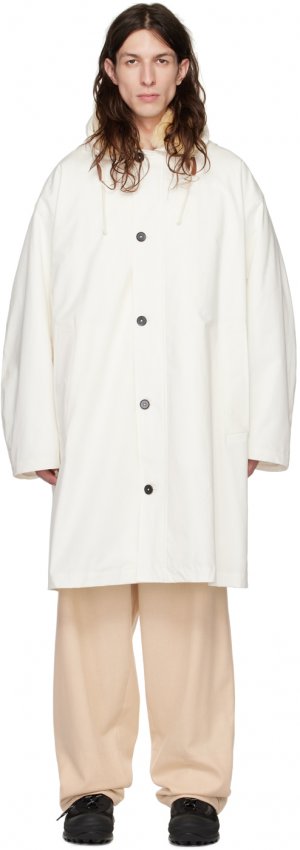 Белое свободное пальто Jil Sander