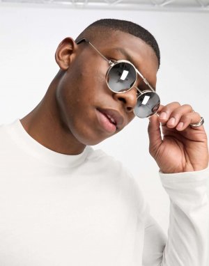 Круглые солнцезащитные очки Lennon серебристого цвета с зеркальными линзами Spitfire