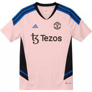 Молодежная тренировочная майка adidas Pink Manchester United 2023/24