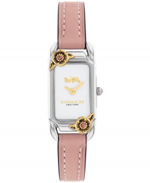 Женские часы cadie blush с кожаным ремешком 17,5 мм x 28,5 COACH