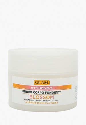 Крем для тела Guam с маслом Карите питательный цветочным ароматом INTHENSO BURRO CORPO FONDENTE BLOSSOM. Цвет: белый