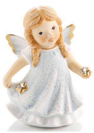 Коллекционная фигурка Ангел-хранитель Goebel. Цвет: светло-синий/белый