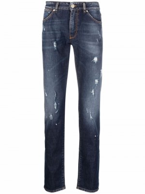 Прямые джинсы средней посадки Pt05. Цвет: синий