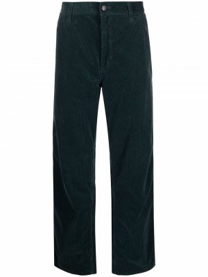 Вельветовые брюки прямого кроя Carhartt WIP. Цвет: зеленый