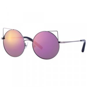 Солнцезащитные очки , круглые, оправа: металл, для женщин, серебряный Matthew Williamson. Цвет: золотистый