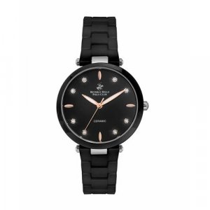 Наручные часы Американские женские с минеральным стеклом BP3102X.350 гарантией, черный, серебряный Beverly Hills Polo Club. Цвет: черный/серебристый/золотистый