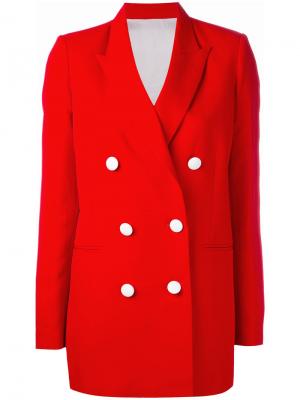 Двубортный пиджак Victoria Harmony Paris. Цвет: красный