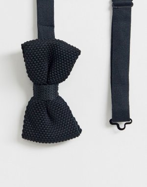 Вязаный галстук-бабочка -Черный Gianni Feraud