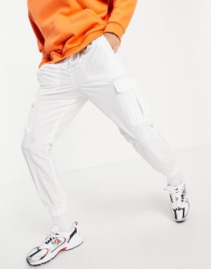 Белый спортивные штаны с рукописным логотипом от комплекта Karl Kani