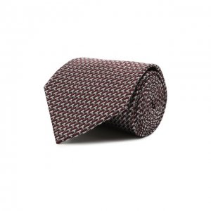 Шелковый галстук Brioni. Цвет: коричневый