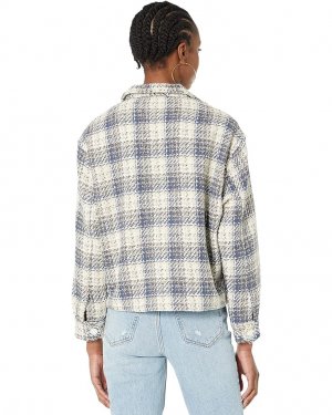 Куртка Plaid Tweed Cropped Shirt Jacket, цвет Multicolor Blank NYC