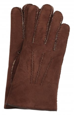 Кожаные перчатки Moorer. Цвет: коричневый