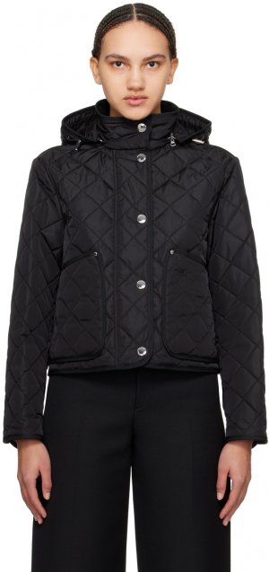 Черная стеганая куртка , цвет Black Burberry