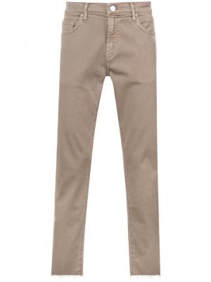 Прямые брюки Eli J Brand. Цвет: коричневый