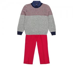 Комплект одежды , размер 6 лет(116), мультиколор Baby A.. Цвет: красный/синий/серый