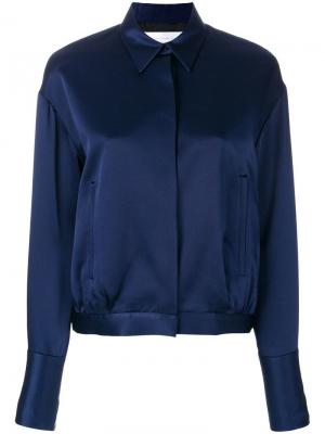 Куртка-бомбер с расклешенными манжетами Victoria Beckham. Цвет: синий