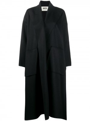 Длинное пальто оверсайз Maison Rabih Kayrouz. Цвет: черный