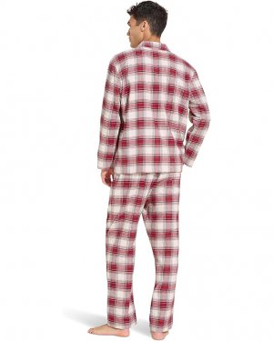 Пижамный комплект Flannel Long PJ Set, цвет Tartan Plaid Haute Red Ivory Eberjey
