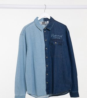 Комбинированная джинсовая рубашка унисекс inspired-Мульти Reclaimed Vintage