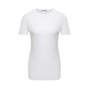 Хлопковая футболка Jil Sander. Цвет: белый