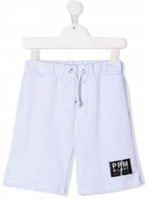 Спортивные шорты с нашивкой-логотипом Paolo Pecora Kids. Цвет: белый