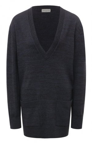 Шерстяной пуловер Dries Van Noten. Цвет: синий