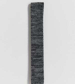 Темно-серый трикотажный галстук Heart & Dagger. Цвет: серый