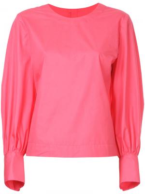 Блузка с застежкой на пуговицы спине Tomorrowland. Цвет: розовый и фиолетовый