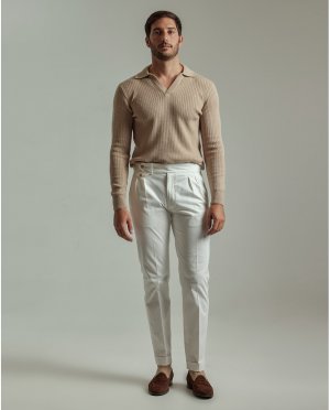 Белые узкие мужские классические брюки PuroEgo, белый PuroEGO. Цвет: белый