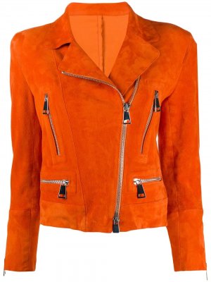 Байкерская куртка Metro Sylvie Schimmel. Цвет: оранжевый