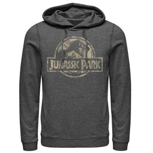 Мужской пуловер с капюшоном и графическим рисунком в виде круга камуфляжным логотипом «Парк Юрского периода» Jurassic World