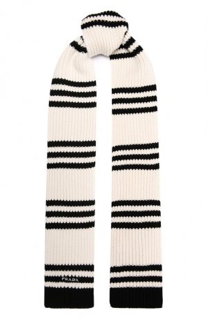 Кашемировый шарф Prada. Цвет: черно-белый