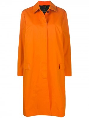 Однобортное пальто PS Paul Smith. Цвет: оранжевый