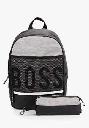 Комплект Boss рюкзак и пенал. Цвет: черный