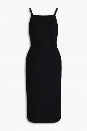 Платье миди Wondy из твила с добавлением хлопка Ba&Sh, черный BA&SH