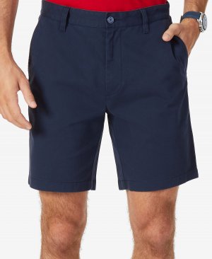 Эластичные брюки чинос classic-fit длиной 8,5 дюйма без защипов с плоским передом , мульти Nautica