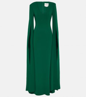 Платье кади с рукавами-накидкой , зеленый Roland Mouret