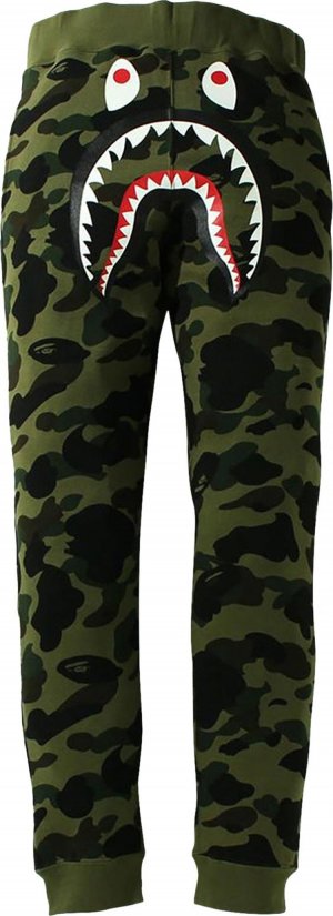 Спортивные брюки BAPE 1st Camo Shark Slim Fit Sweatpants 'Green', зеленый
