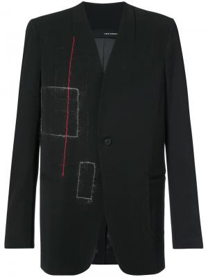 Contrast seam blazer Isabel Benenato. Цвет: чёрный