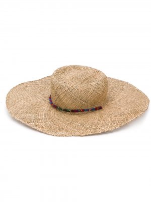 Соломенная шляпа канотье Ruslan Baginskiy. Цвет: нейтральные цвета