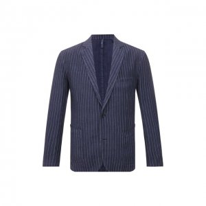 Льняной пиджак 120% Lino. Цвет: синий