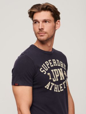Винтажная спортивная футболка с коротким рукавом , затмение темно-синий Superdry